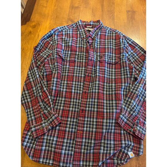 Men’s Carhartt loose fit button down shirt size 2XL - Picture 1 of 3
